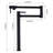 Matte Black Brass Pot Filler Faucet - 360 Rotatable And Foldable Design, Double Handles For Consistent Water Provision, Corrosion Resistance Surface Coating Steady-590440579