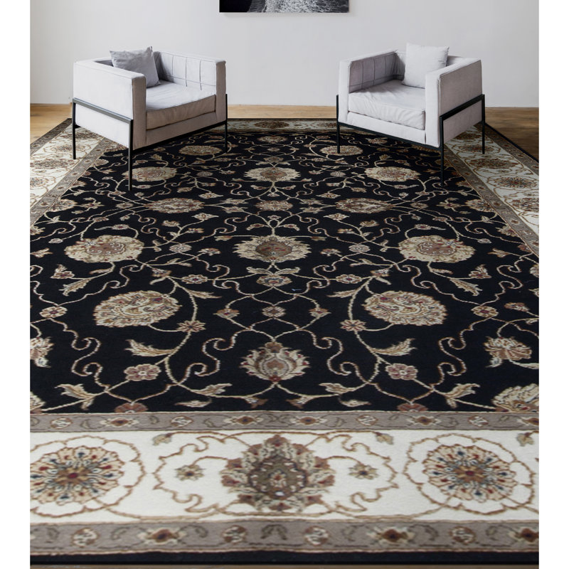 Handmade Silk and Wool Oriental Area Rug