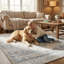 Tapis oriental bleu / ivoire Traditional Medallion-1152475047