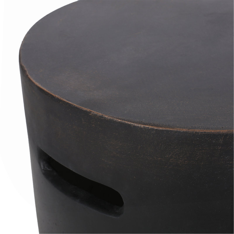 Table d'appoint d'extérieur en béton léger, cuivre, Cuivre