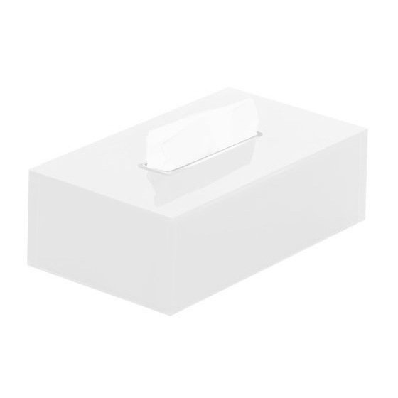 Currahee Tissue Box Cover, White
