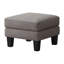 Repose-pieds en tissu gris clair