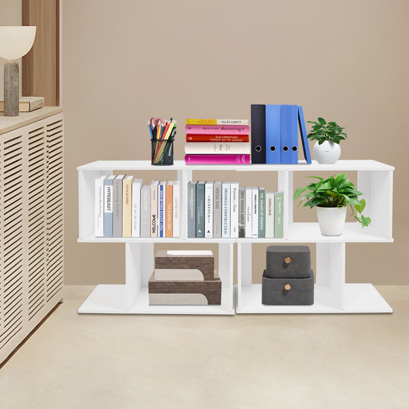 2 Tier Geometric Bookshelf