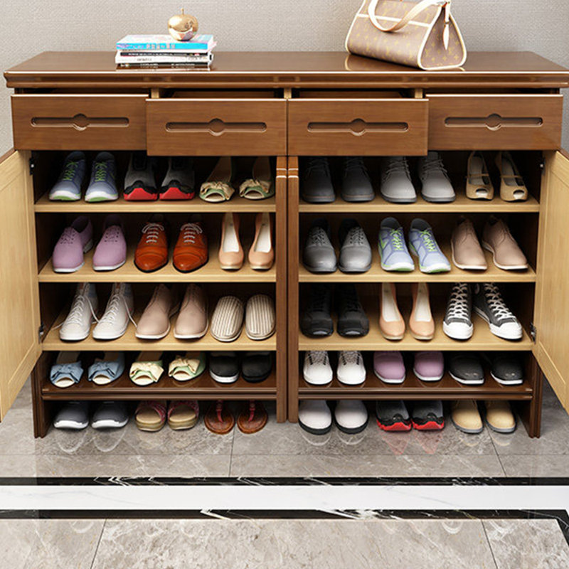 Rangement pratique pour chaussures, Bois brun foncé