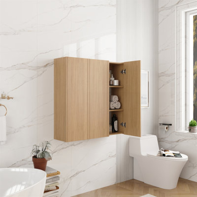 36 Inch Wall Mounted Side Cabinet Combination, Soft Closing Door, Suitable For Small Bathroom,Study, Storage Room -12*3
