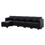 Shealene Modular Sectional Sofa with Reversible L Shaped Couch with Storage 5-seat Convertible Sofa with Ottoman