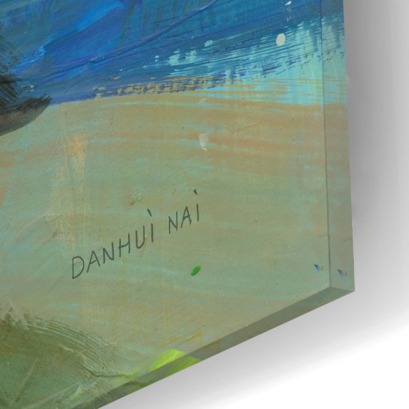 «Rocky Shoreline 1» par Danhui Nai, art mural en verre acrylique, H 12 po x l 12 po x P 0,13 po