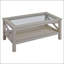 Table basse de style campagnard avec structure en bois