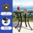 Denitta Round Metal Outdoor Dining Table With Umbrella Hole , 30.7'' in. W 30.7'' in. D