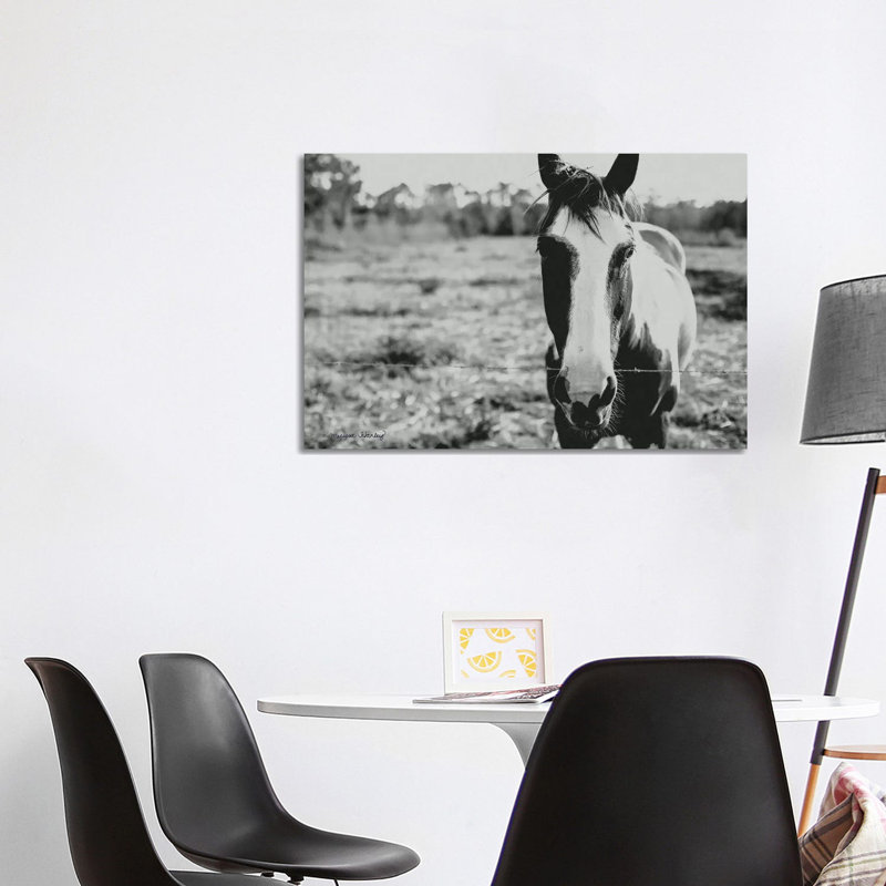 Friendly Horse 1 Piece Wrapped Canvas Wall Art, 101.6 cm H x 66.04 cm W x 1.91 cm D
