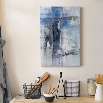 Reflections in Indigo - peinture sur toile tendue