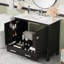 Meuble-lavabo 36 po avec lavabo en céramique, portes à fermeture en douceur, tablettes de rangement doubles et tiroir divisé - Armoire de salle de bain moderne avec rangement-1134802954