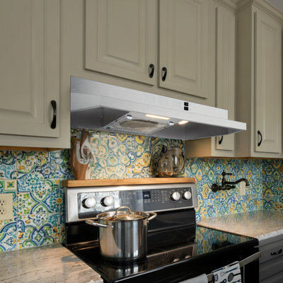 Stainless Steel 30-Inch Downdraft Range Hood With 300CFM Powerful Suction, Two-Speed Exhaust, And Dual Modes For Ducted And Ductless Operation.