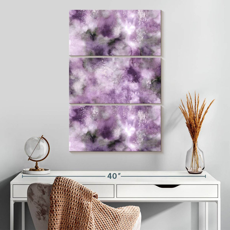 Avery marbre aquarelle très mauve Peri, H 32 po x l 20 po
