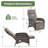 Gaetanino Outdoor Wicker Rattan Poolside Reclining Chaise Lounge With Integrated Comfort Cushion-1605580552