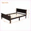 Base de lit plateforme en bois pour grand lit - aucun sommier nécessaire, capacité de 400 lb, espresso pour la chambre principale