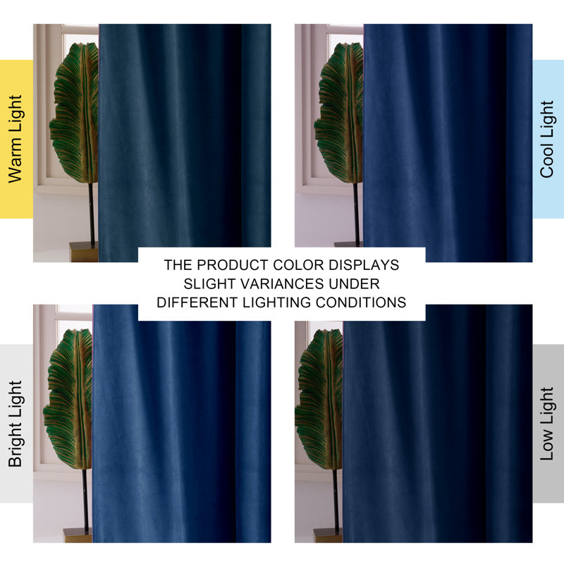 Navy Blue Velvet Curtains 96 inches for Bedroom, Sound Reducing Heavy-Duty Solid Rod Pocket & Back Tab Light Blocking Drapes/Panels for Living Room (2 Panels, 52 inches Wide Each Panel)