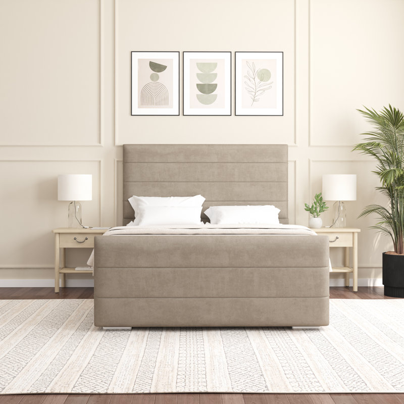 Boggs Upholstered Bed, Single (3'), Coffee