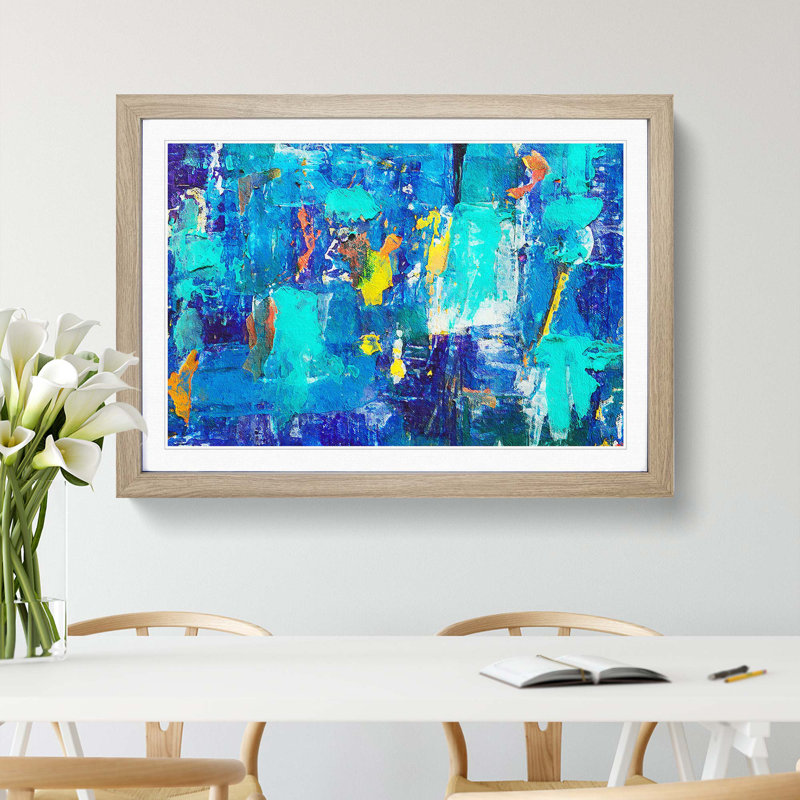 Abstract Vol.450 by S.Johnson - Framed Print, 33cm H x 45cm W x 2cm D, Oak Framed