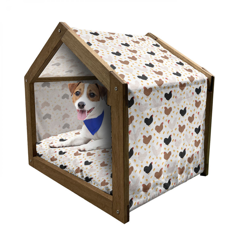 Niche pour chien en bois crème, H 25,59 po x l 29,53 po x P 21,65 po