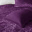 Édredon en velours mauve simple / simple TG, rembourré, lavable à la machine, avec literie de coussin mauve