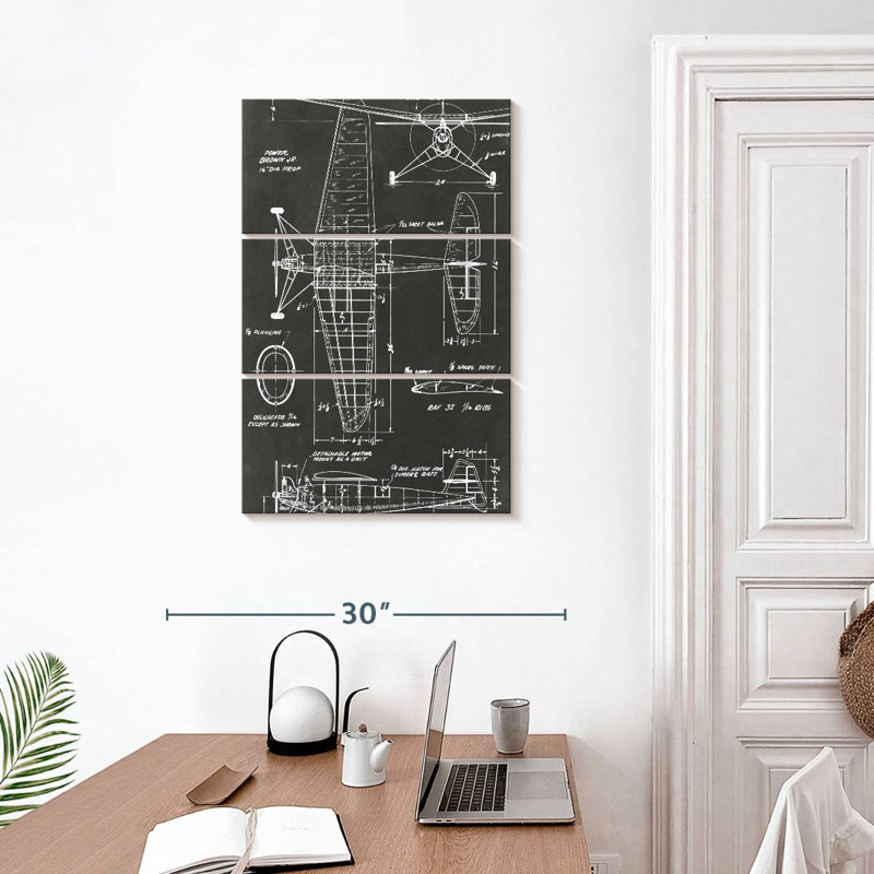 Plan aéronautique Laelle I, H 32 po x l 20 po