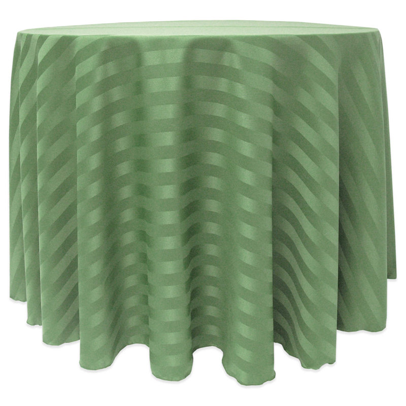 Ultimate Textile Satin Stripe Rectangular Tablecloth, Sage, 1, 120" x 120"