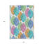 Tapis extérieur lavable floral blanc orange et bleu 10 pi x 14 pi