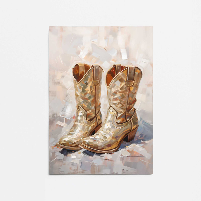 «Cowboy Essentials in Tan I», impression roulée, H 16 po x l 12 po