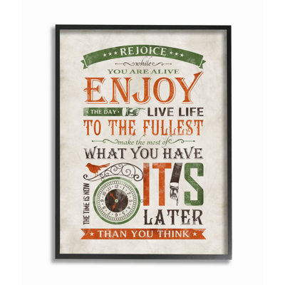 «Now Is the Time Inspirational Word Design» par Ester Kay, reproduction d'art textuel sur toile