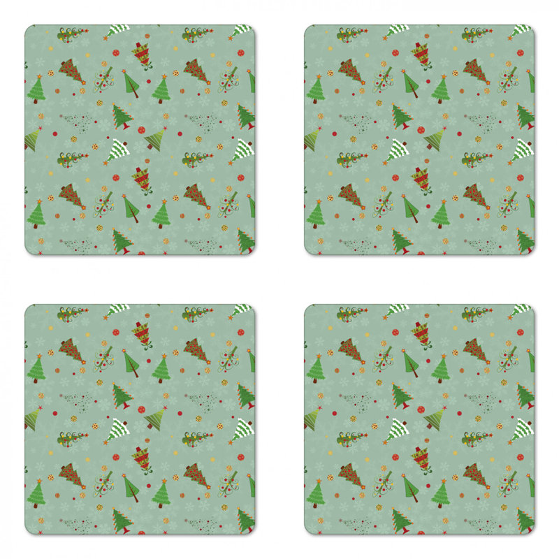 Square 4 Piece Coaster Set