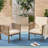 Deeply-Seated Outdoor Chairs  2  - Fabric Cushions Deep Seated Wood Seating   Of 2  Comfortable-206247184-206247190