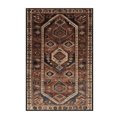 Machine Washable Persian Brown Area Rug