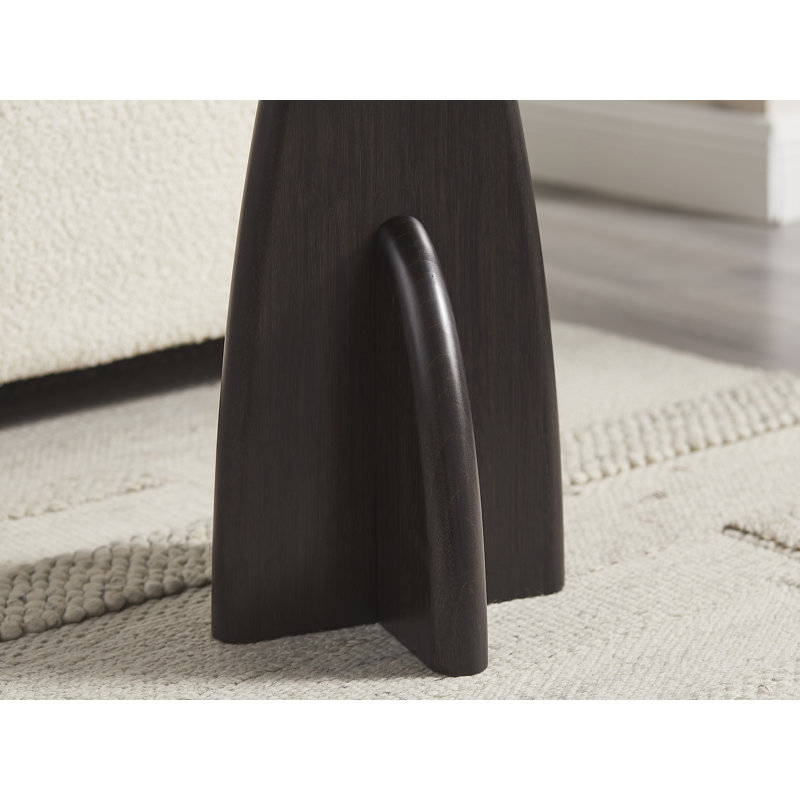 Atasha Side Table, Wheat, Black