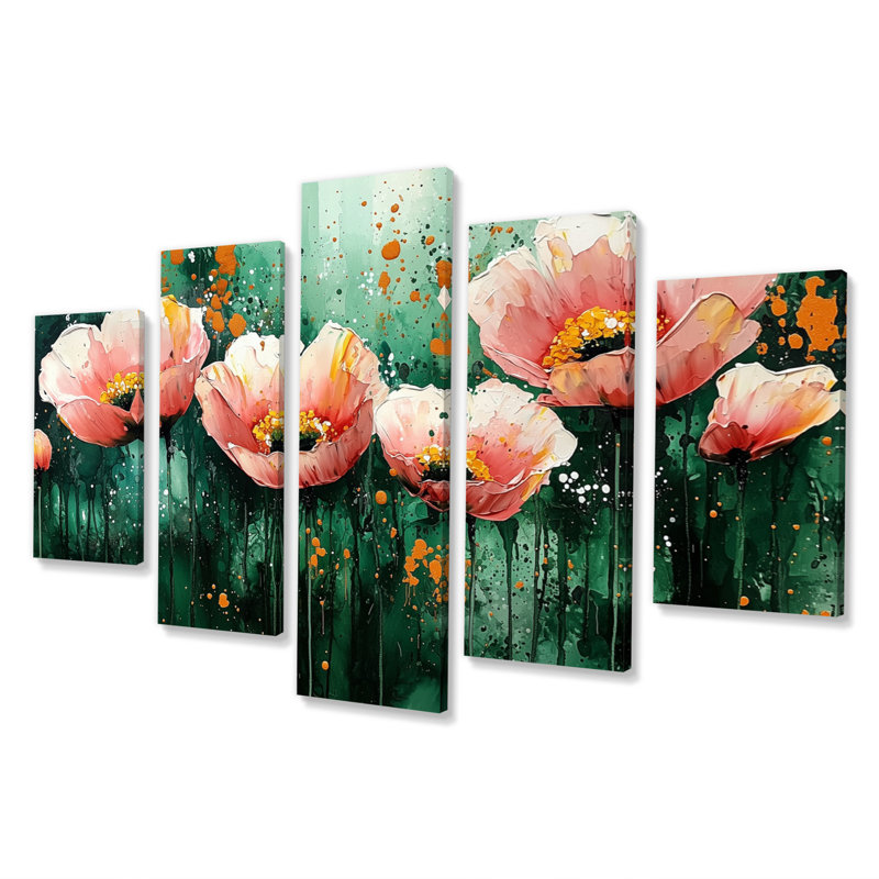 Danse émeraude des coquelicots I - Art - For Living Room Diamond