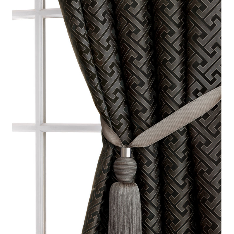 Roscoe Room Darkening Curtain Single Panel, 96" x 120", Graphite