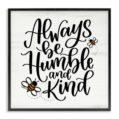 «Inspiring Humble & Kind», estampe numérique encadrée par Imparfect Dust