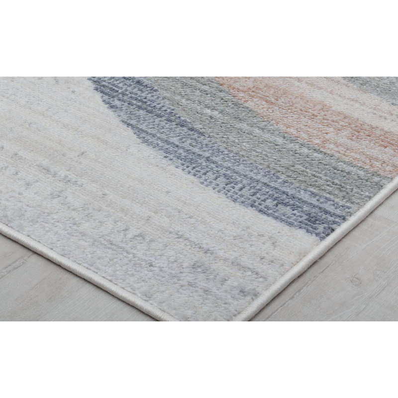 Tapis rétro en étain clair Juliette, Rectangle 2 pi 6 po x 4 pi