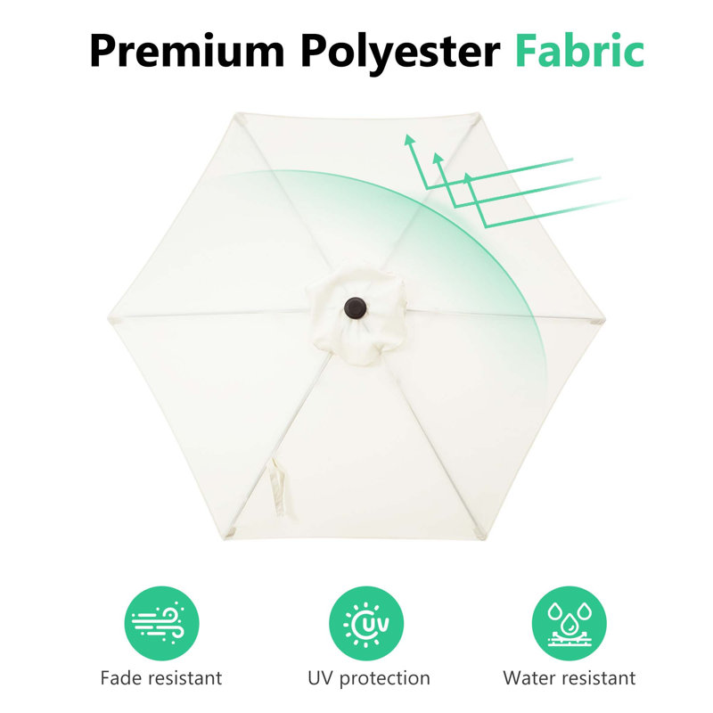 Parasol d'extérieur polyvalent pour divers réglages avec des fonctionnalités avancées