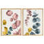 Jaune, vert, rose, feuilles, plantes, art moderne, impressions encadrées, affiches, salle de bain, petit art mural-104788494-104788498
