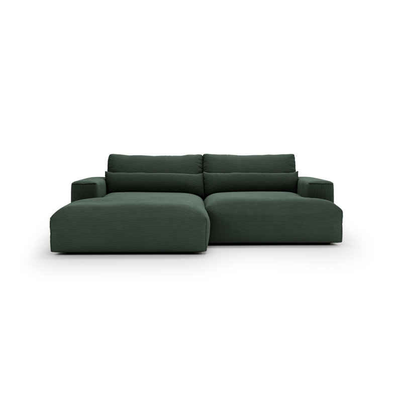 Teador 3 Seater Corner Sofa , Forest Green