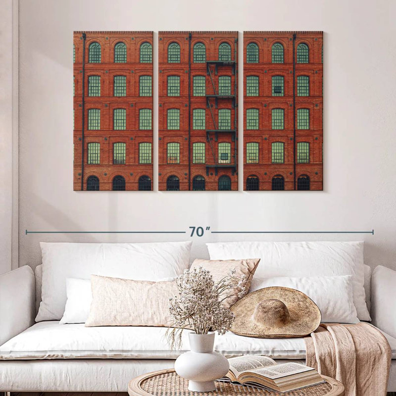Lilie Red Building, 32" H x 50" W