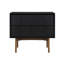 Ensemble de chambre à coucher avec lit pour très grand lit ou très grand lit 3 pièces avec tête de lit en chêne brossé noir Donzel-1112484894