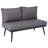 Patio Conversation Set With Ottoman-850023247