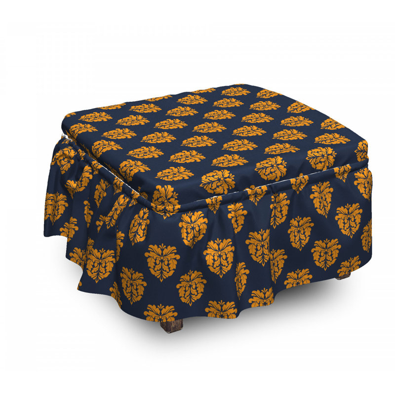 Housse pour repose-pieds floral antique