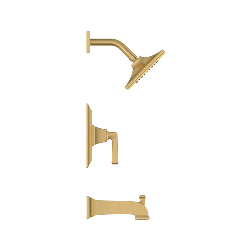 Town Square S Tub & Shower Faucet, Grohe Brushed Cool Sunrise