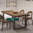 Nut-Brown Rectangular Solid Wood Dining Table-1319067101
