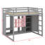 Lit mezzanine en bois avec garde-robe, tablettes et armoire-1893215572-1893215574