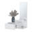 White Floating Vanity With Included Mirror