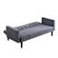 Lit futon simple convertible de 72 po avec structure en bois massif, capitonnage à rainures, gain de place en velours doux au toucher, dortoirs